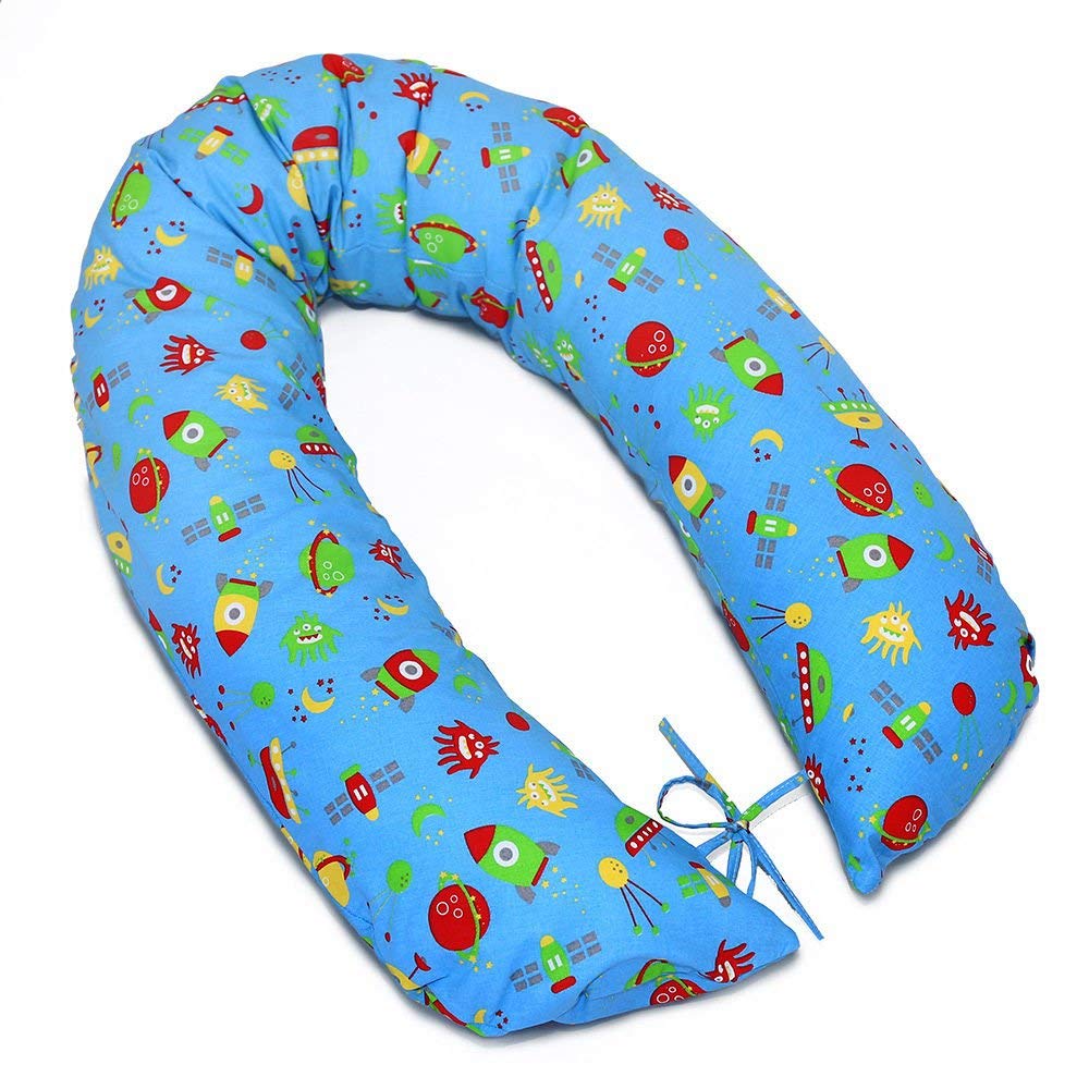 Babymam BREAST FEEDING PILLOW BABY NURSING MATERNITY PREGNANCY COTTON COVER 170CM (Cosmos)