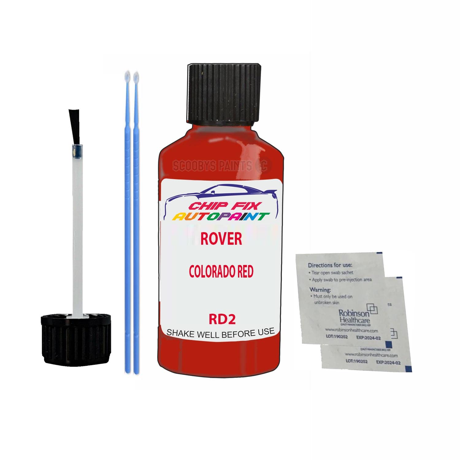 Scoobys Paints Back In The Mix Colorado Red Touch Up Paint For Rover Old Models Rd2 1958-1967 30Ml Bottle Brush Scratch Stone Chip Repair Pen
