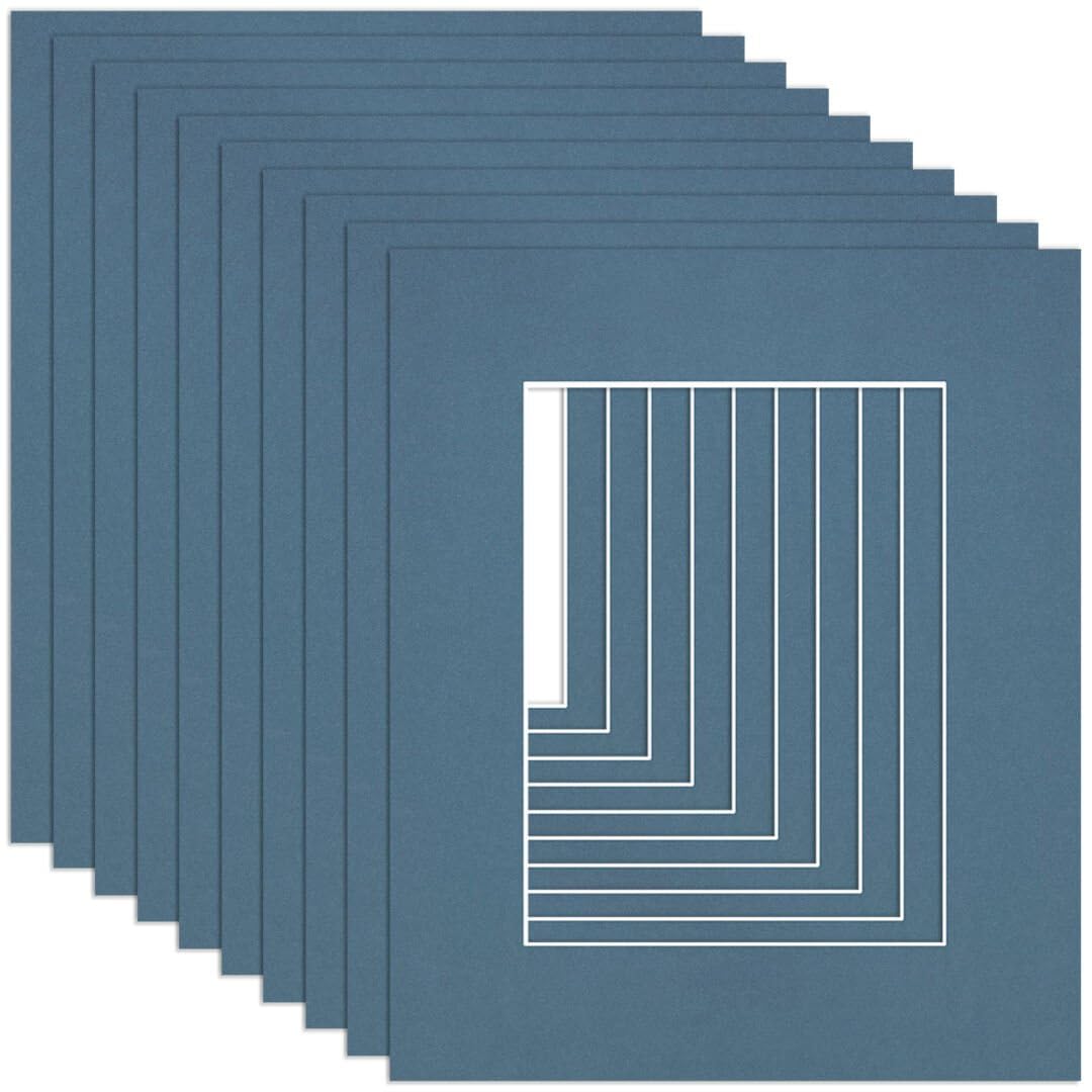 Procut Global 12x10" Pompadour Picture Mounts to Fit 8x6" Aperture - Precision Cut Cardboard Photo Mount - Ideal for Frames, Prints, Artwork & Certificates - Sizes & Colours Available - 10 Pack — image 1