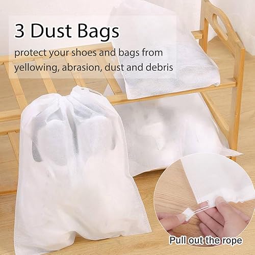 Miniatura 6 de Bolsas de zapatos para viajes, capacidad para 3 pares de zapatos para viajes, accesorios de equipaje, bolsa portátil para zapatos y bolsa de