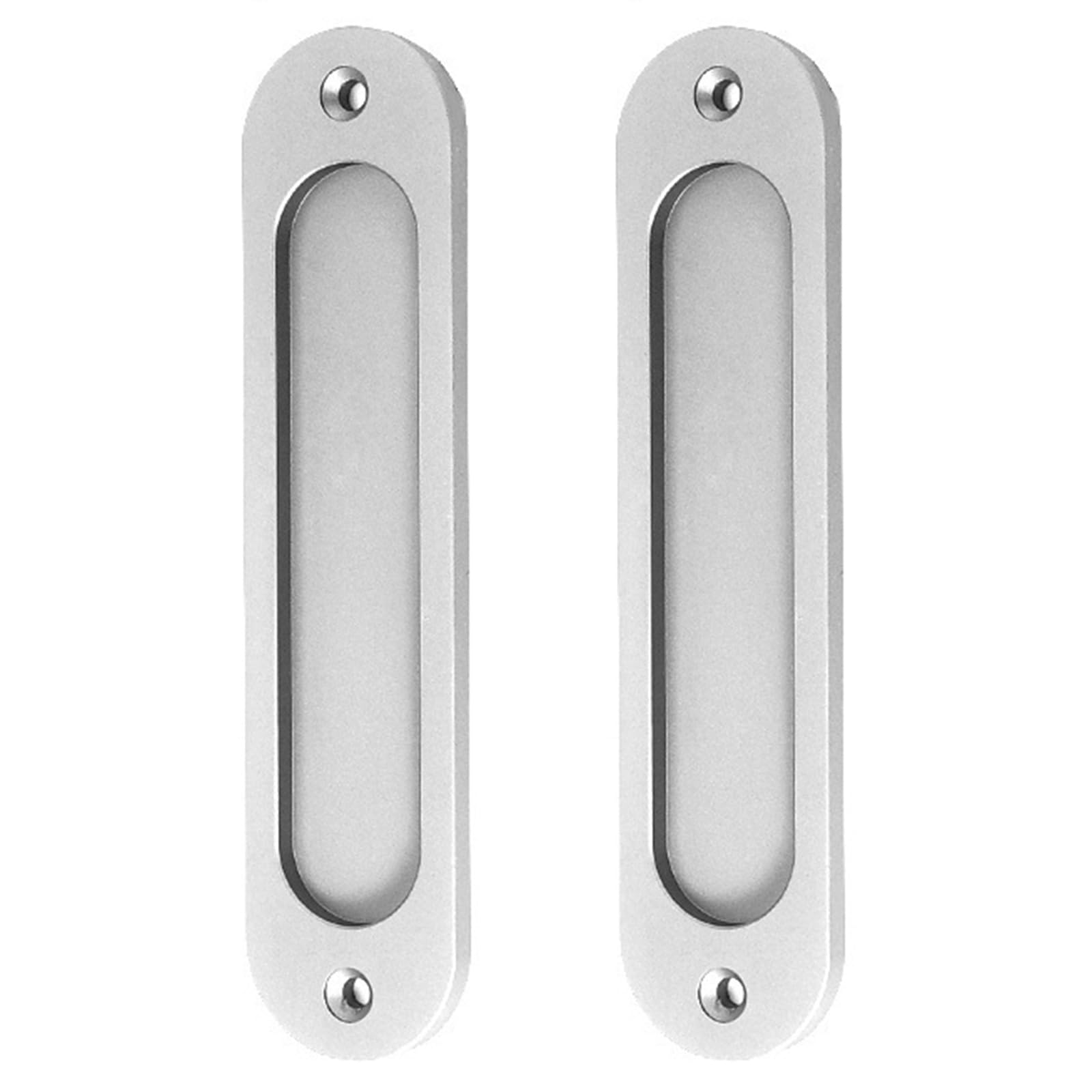 2Pcs Wardrobe Sliding Door Embedded Handle Bathroom Glass Door Handles for Glass Kitchen Bathrooms Cabinet Doors Barn Hardware Pulls