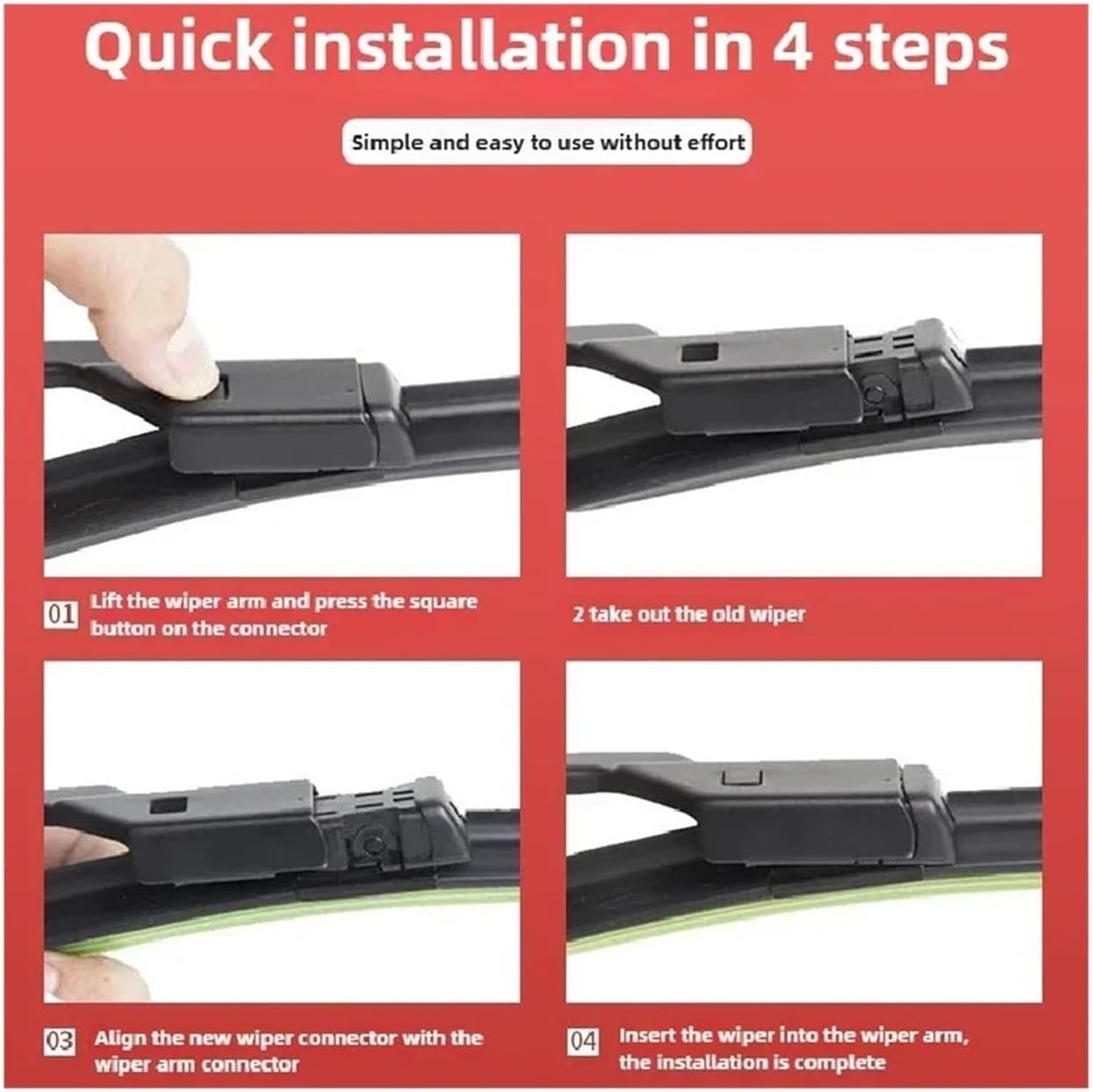2p Car Boneless Wiper Blades Compatible With Tesla Model 3 Y Juniper 2025 2024 2023 Front Windscreen Windshield Rubber Auto Cleaning Protect(For MODEL Y 20-26)