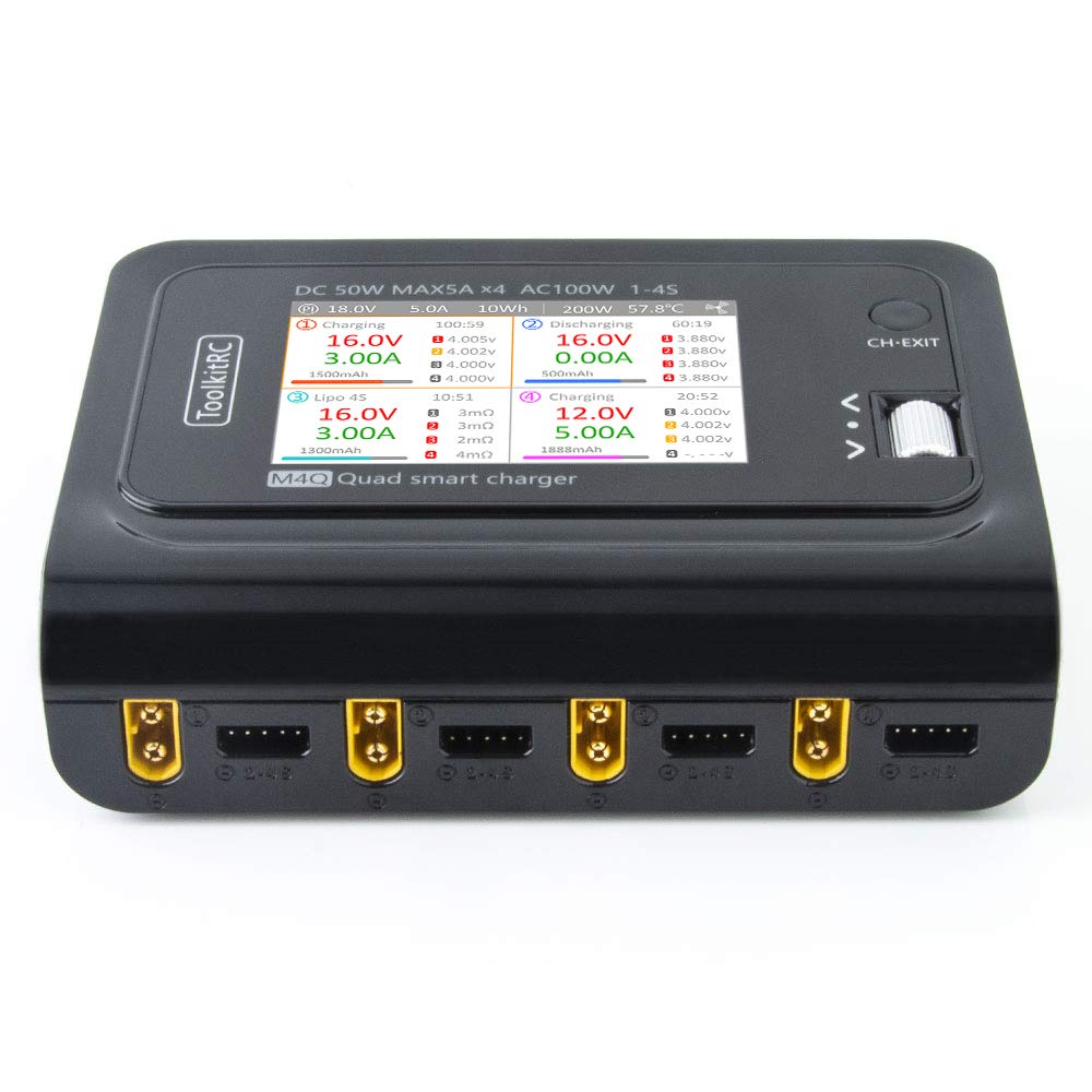 Amazon.com: Galiosi En Stock ToolkitRC M4Q 4x50w 5A 1-4S AC 