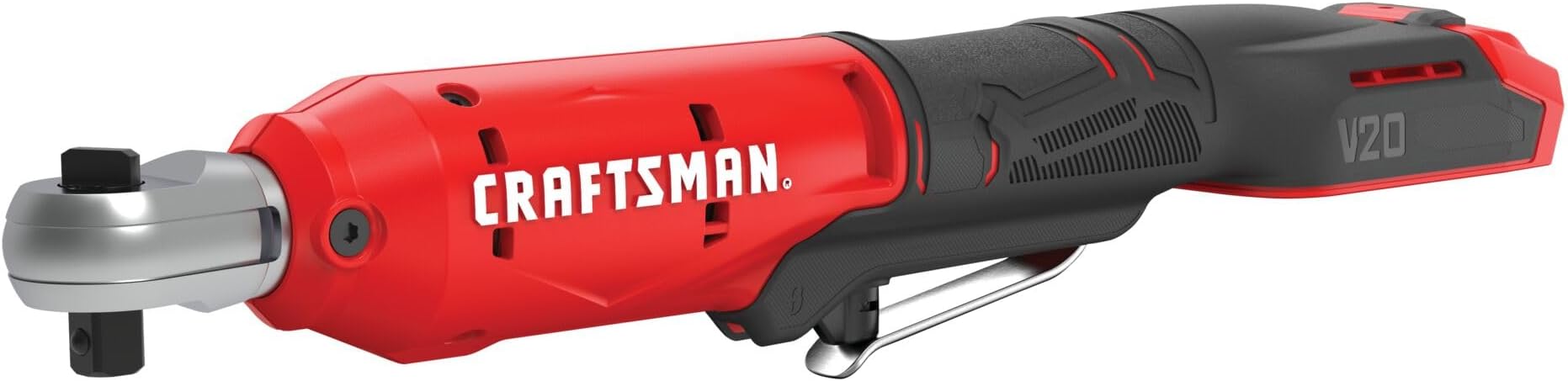 CRAFTSMAN V20 Cordless Ratchet Wrench Kit, 3/8 inch Drive, 300 RPM, up to 35 ft-lbs of Torque, Battery and Charger Included (CMCF930D1)