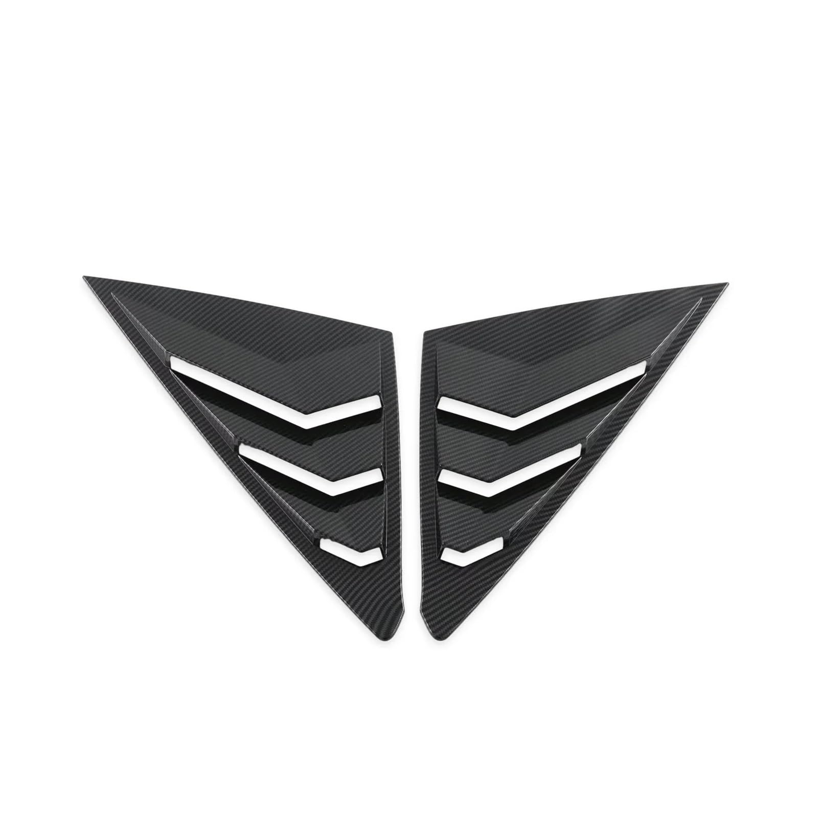 Compatible For Honda Civic Hatchback 2023 2024 Carbon Fiber Car Rear Window Louver Shutter Cover Trim Side Vent Frame Trims Accessories