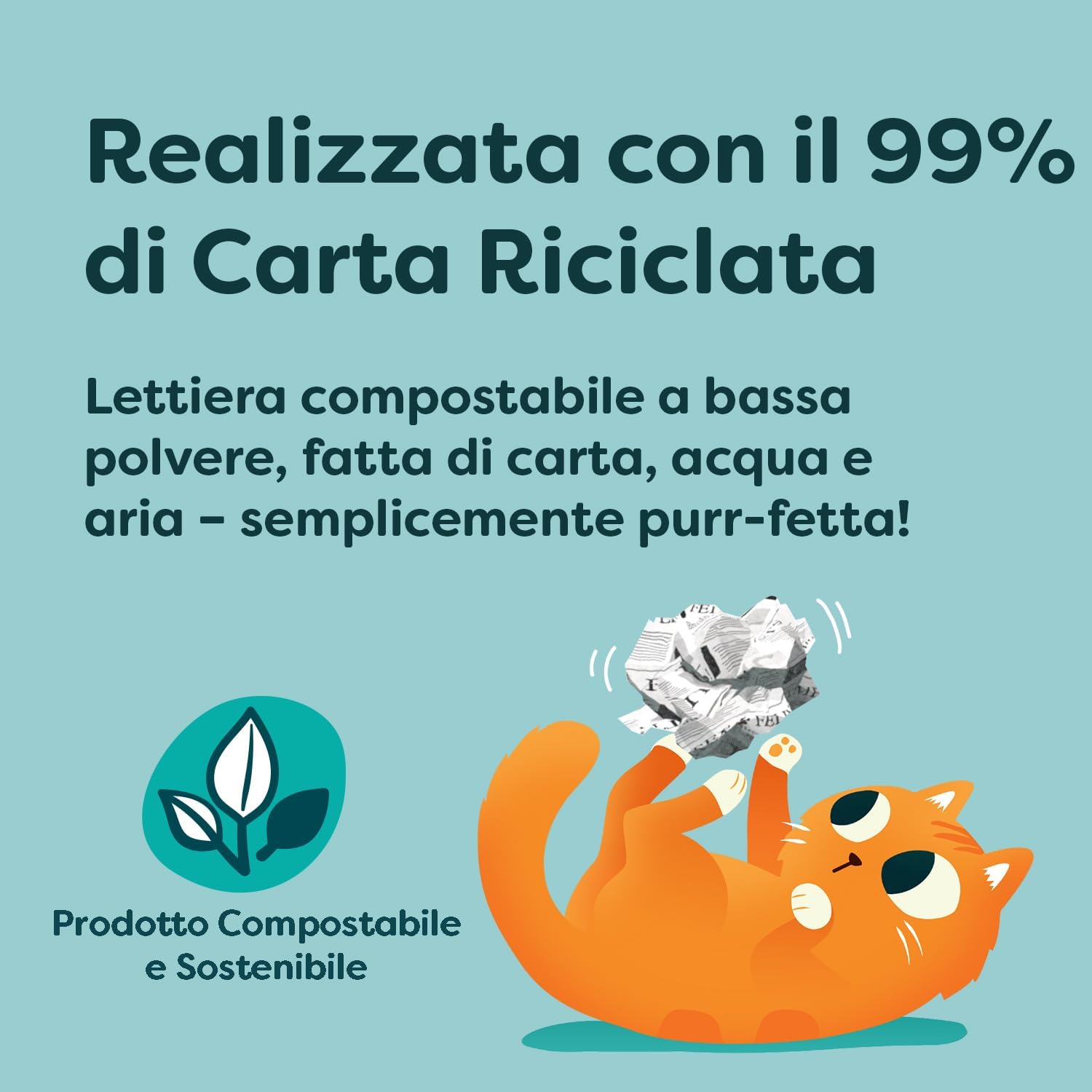 Breeder Celect Lettiera Naturale per Gatti (10L) – 99% Carta Riciclata, Altamente Assorbente, Letto per Gattini, Eccellente Controllo degli Odori, Non Agglomerante, Biodegradabile e Compostabile