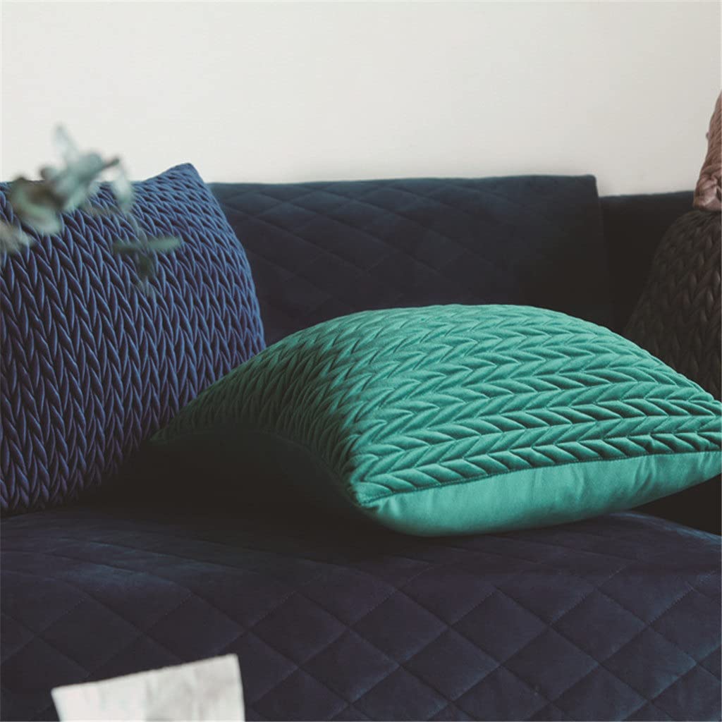 TTDGYYXW Samt-Kissenbezug, 45 x 45 cm, einfarbig, Kissenbezug, Schlafzimmer, Wohnzimmer, Heimdekoration, Kissen für