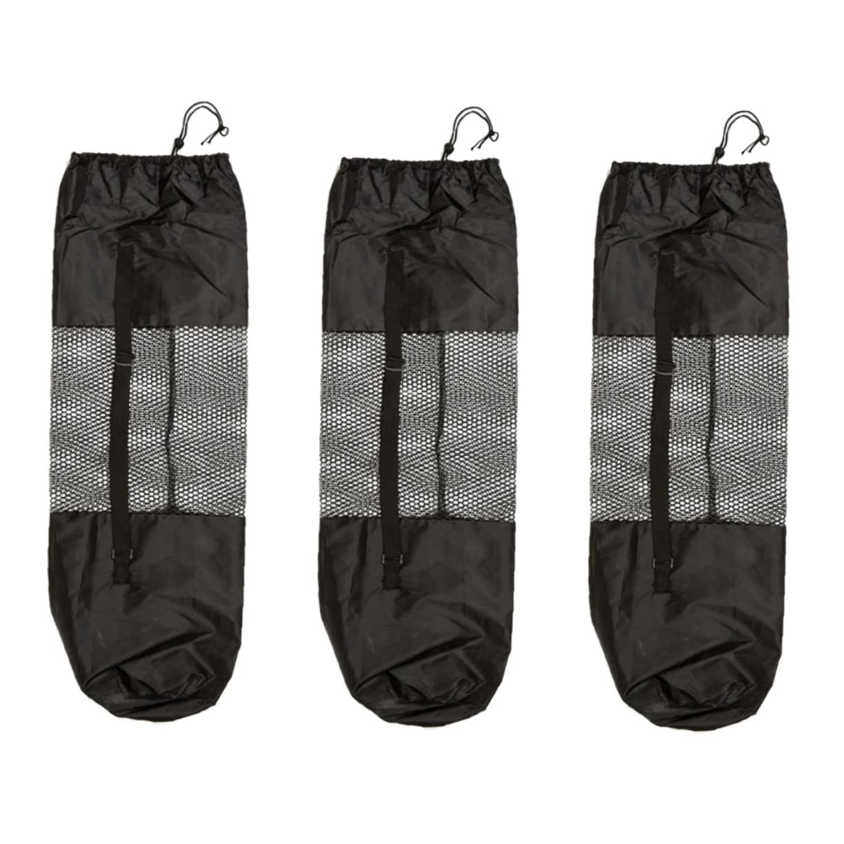 BESTonZON 2sets 3pcs Yoga Mat Stylish Mesh Pouches for Transport Lightweight Portable Yoga Mat Pouch Convenient Drawstring Closure for Outdoor Activities 3pcs*2