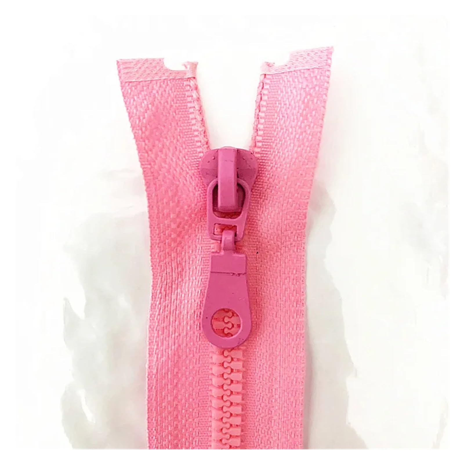 Zippers Nylon Coil, Resin Plastic Zipper Automatic Lock for Sewing Garments Multicolor 55cm (22 Inch) 3mm Width Pack of 2(Pink)