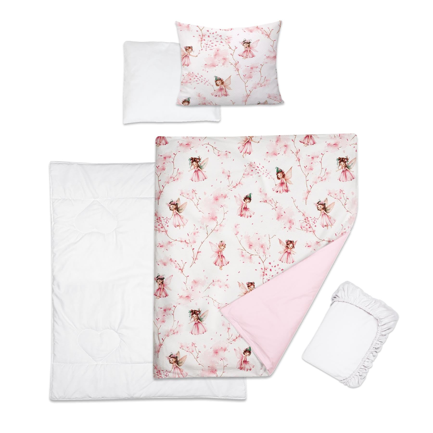 Baby Comfort 5 Piece Toddler Bedding Duvet Pillow with Covers & Jersey Sheet fits 83x50cm Co-sleeper Crib 12M+ (Big Stars) — view 39