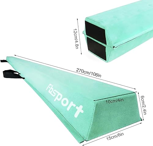 Miniatura 3 de FBSPORT Haz de equilibrio de 8 pies9 pies10 pies equipo de gimnasia plegable para niños y adultos, base de goma antideslizante, viga de gimnasia