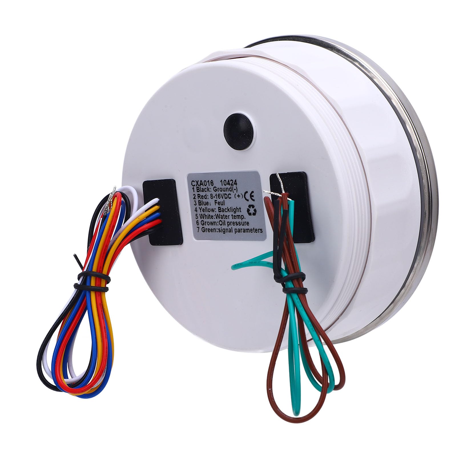 Jauge Multifonction 110 mm 4 en avec Affichage LED Pression d Huile Niveau de Carburant Temp rature d Eau 100 250 Voltm tre 8 16 V pour Camping Car Bateau Camion