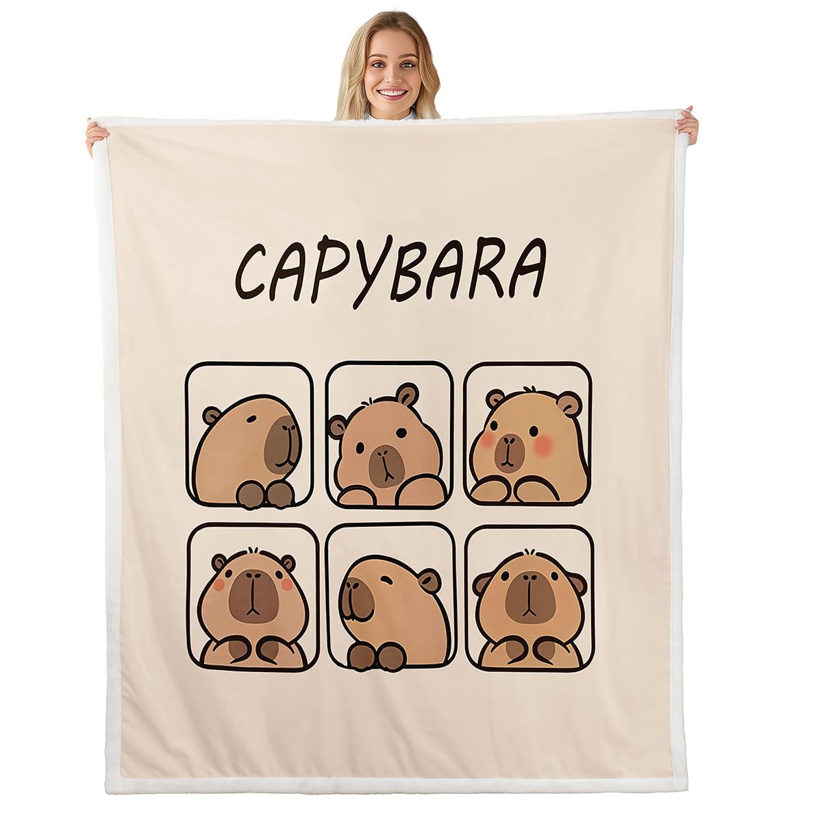 Jetes de lit ferme rustique Capybara - Cadeau ideal pour enfants