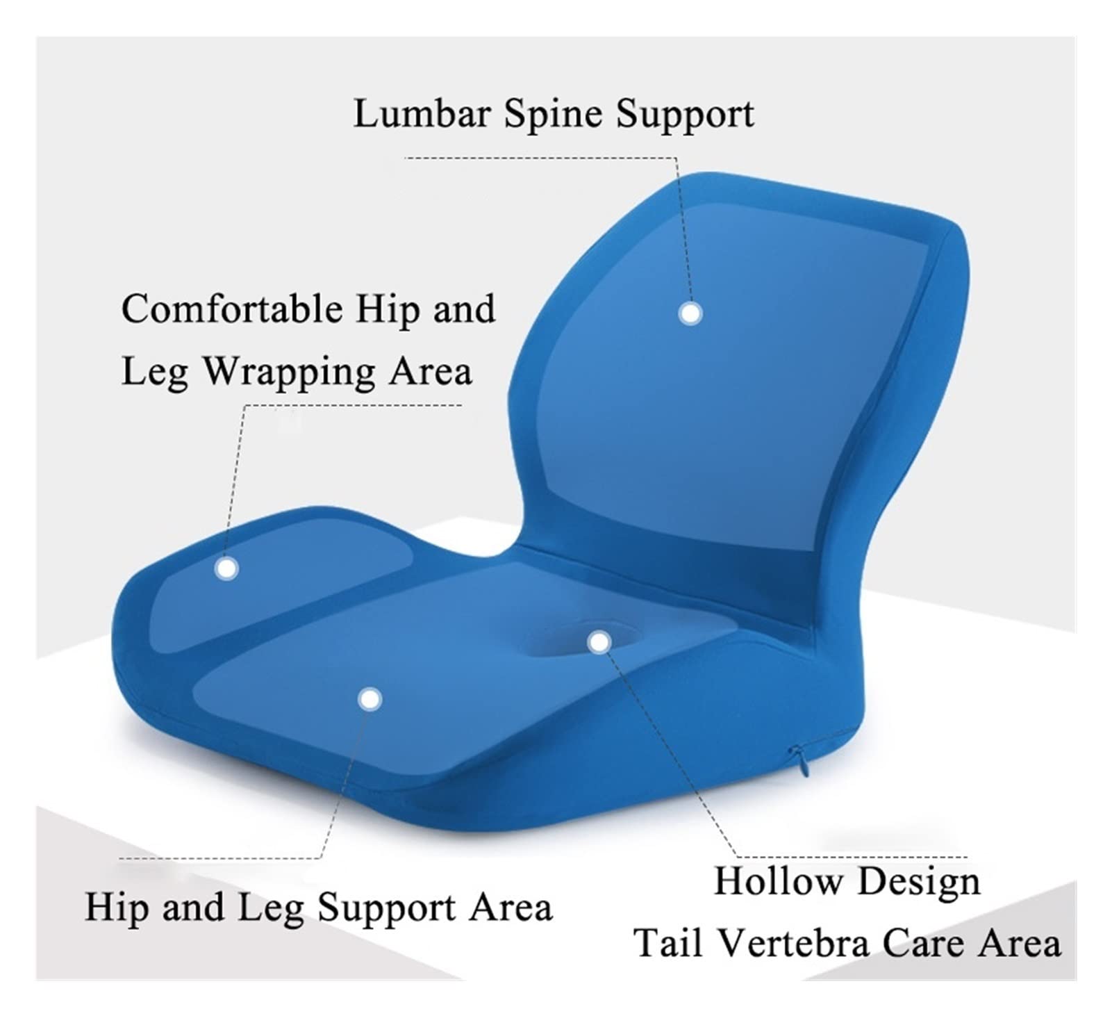 Cuscini di seduta in memory foam, cuscino di seduta e cuscino di supporto lombare per sedia da ufficio, supporto per fianchi e parte bassa della schiena, cuscino per sedia da scrivania in memory foam