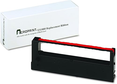 Miniatura 2 de Acroprint Time Recorder Co. - Cinta de repuesto para grabadora ES1000, negrorojo (ACP390129000)