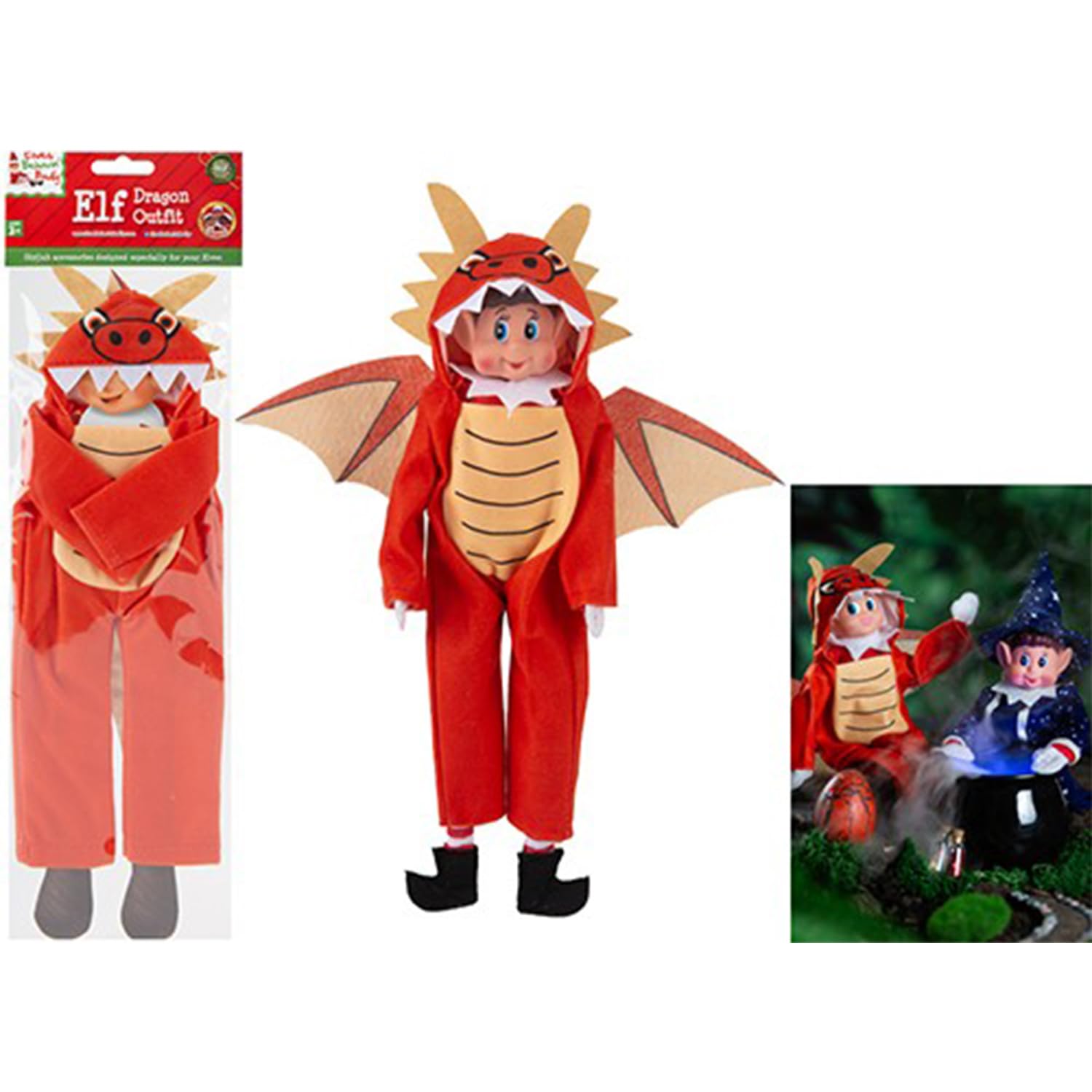 PMS Elves Behaving Badly Elf Doll Dress Up Outfit Christmas Novelty Accessory Dragon Costume