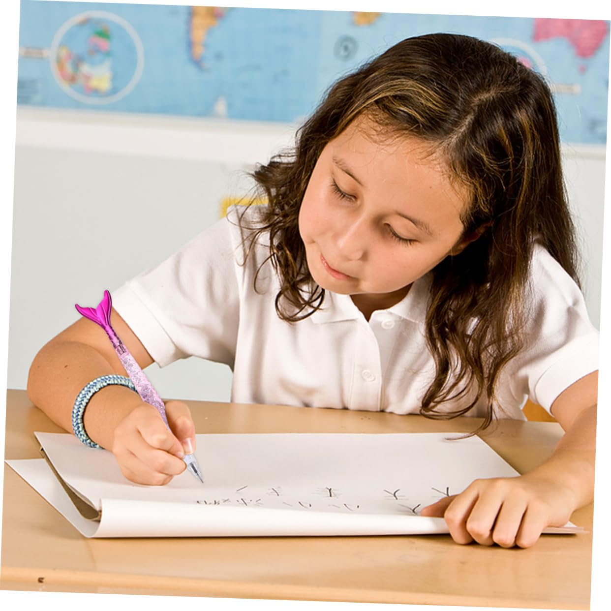 STOBOK 3ensembles Stylo Forme De Sirène Lot De Stylos Créatifs Fournitures Scolaires Amusantes Pour Étudiants Et Écriture