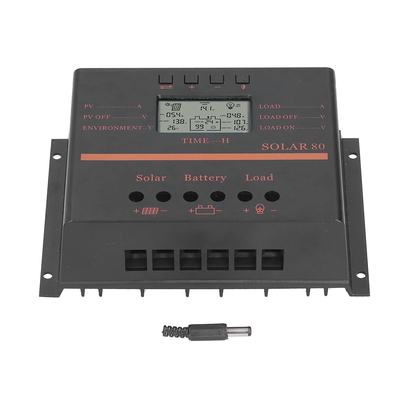 Kontroler ładowania Słonecznego PWM 80A Fotowoltaika Dużej Mocy do Użytku Domowego 12 V/24 V Lekka Konstrukcja z Wyświetlaczem LCD