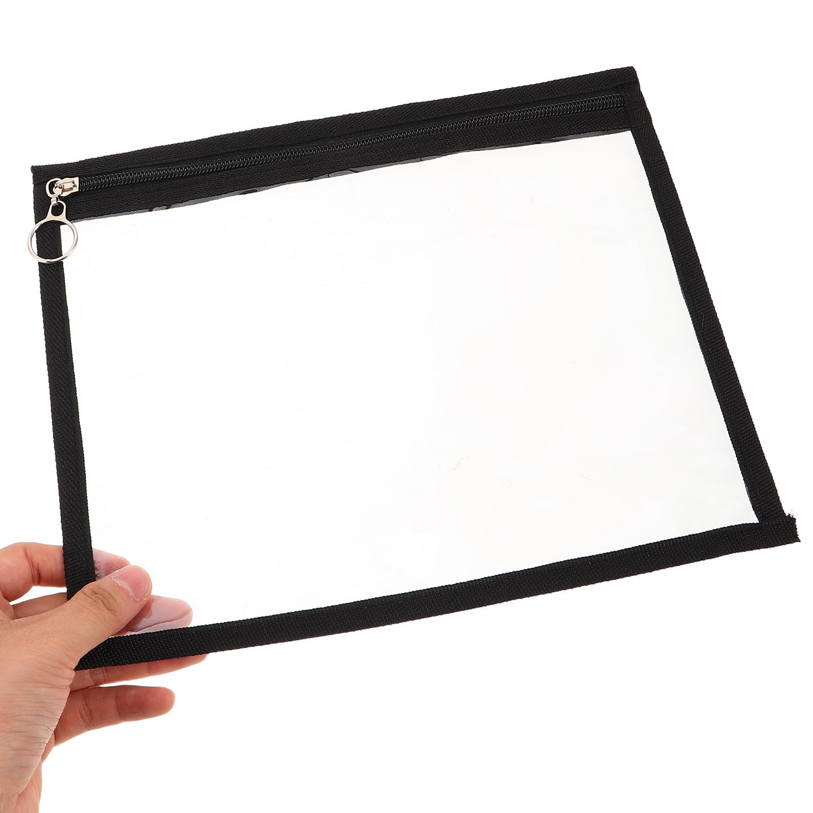Angoily 12 pezzi in PVC trasparente con cerniera, astuccio portapenne trasparente, organizer per documenti in plastica, portaoggetti da viaggio, portaoggetti per cancelleria, puzzle per ufficio e