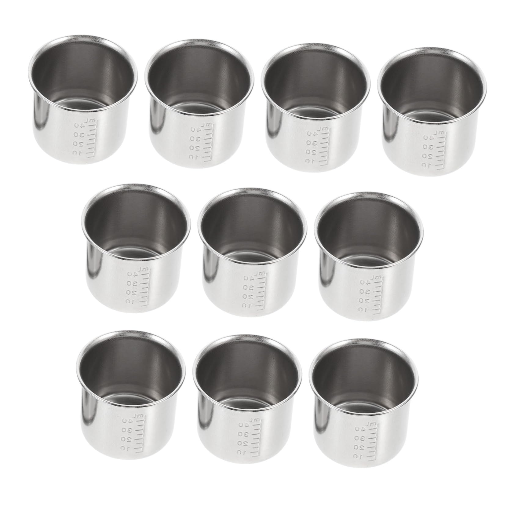 Unomor 40ml Medicine Cup Scale Stainless Steel Measuring Cups Wide Mouth Design Suitable for Babies Toddlers Adults