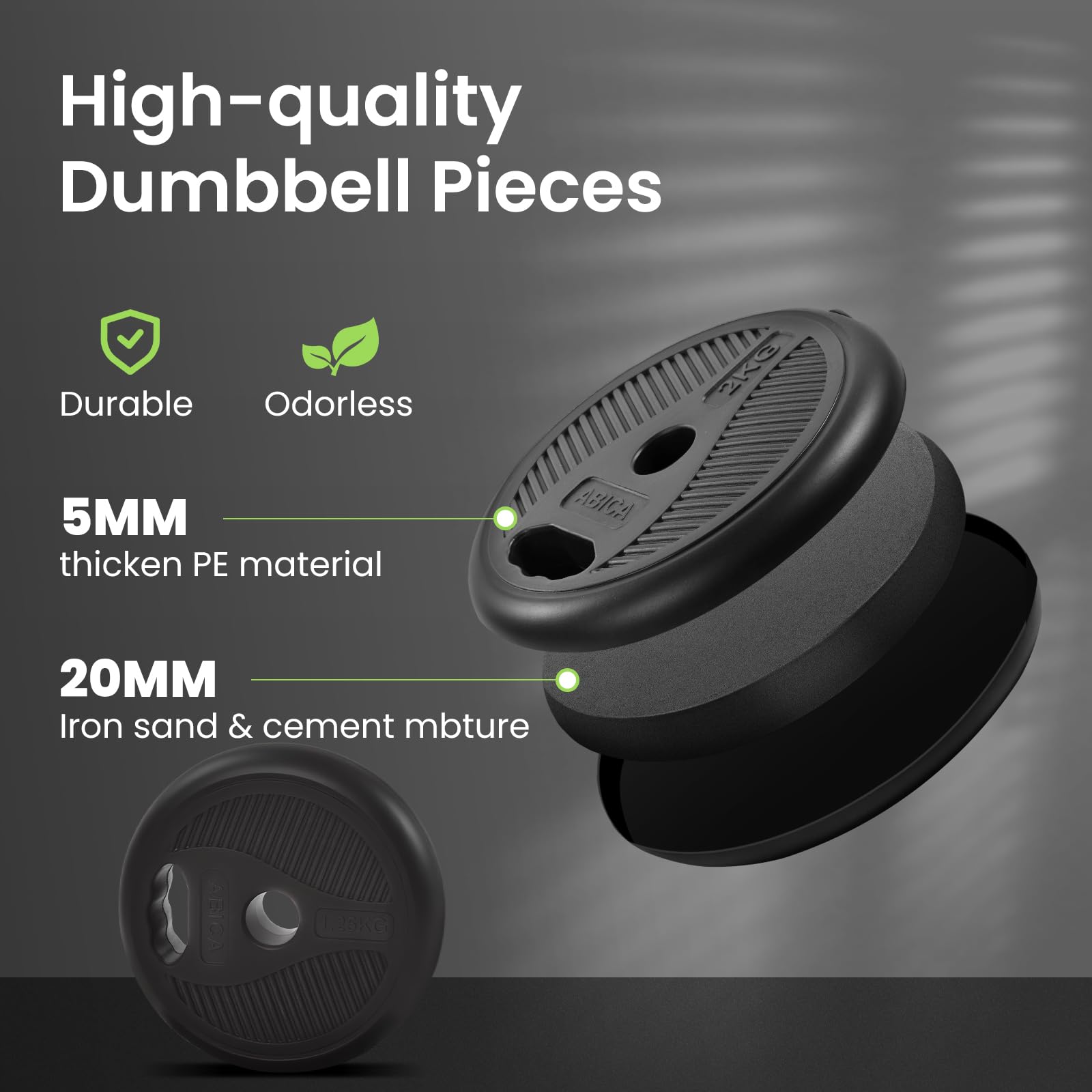 20kg Hantelset, 5 in 1 verstellbare Heimfitnessgeräte für Männer und Frauen, Langhantel, Kettlebell, Liegestützgriffe, Bauchmuskeltrainer, Freihanteln für Ganzkörpertraining