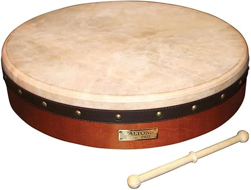 Miniatura 4 de Waltons Bodhrán 18 pulgadas (Brosna Cross) - Instrumento irlandés hecho a mano - Tono nítido y musical - Batidor de madera dura incluido con compra