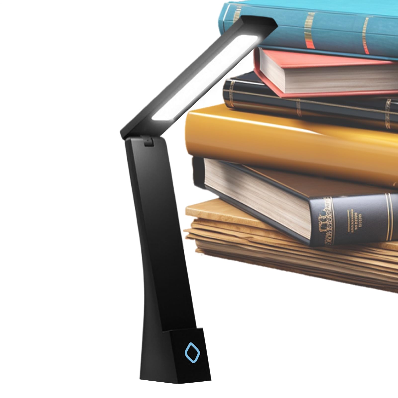 Desk Lamp | Shadowless Reading Lamp - with USB Charging Port, Eye Protecting, Touch Control 3 Levels Dimmable Warm Cool Light for Study Reading Nook Dorm Workshop