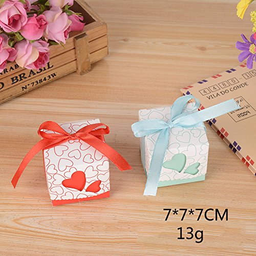 Justforjoyful Süßigkeitenboxen Mit Rosa Schleife – 12 Stück, Für Geburtstag, Babyparty, Junggesellinnenabschied