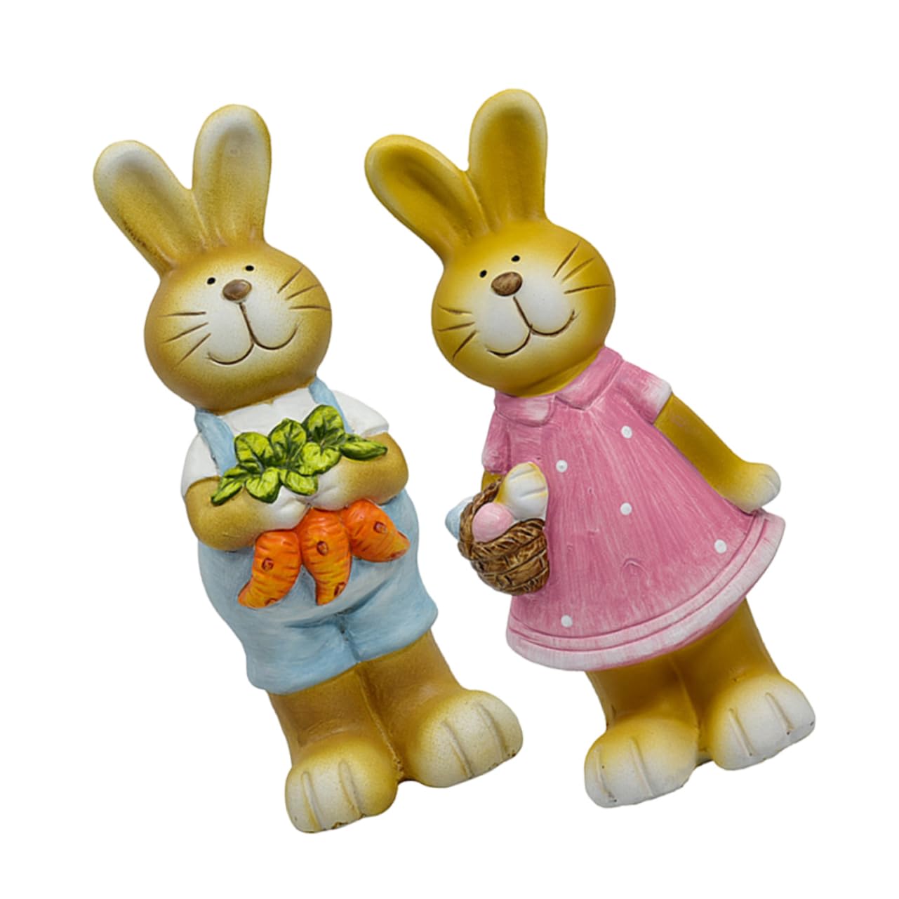 OUNONA 2pièces Statue De Lapin De Jardin Figurine Animal Décorative pour Cour Et Jardin Petite Statue De Lapin pour Micro-Paysage