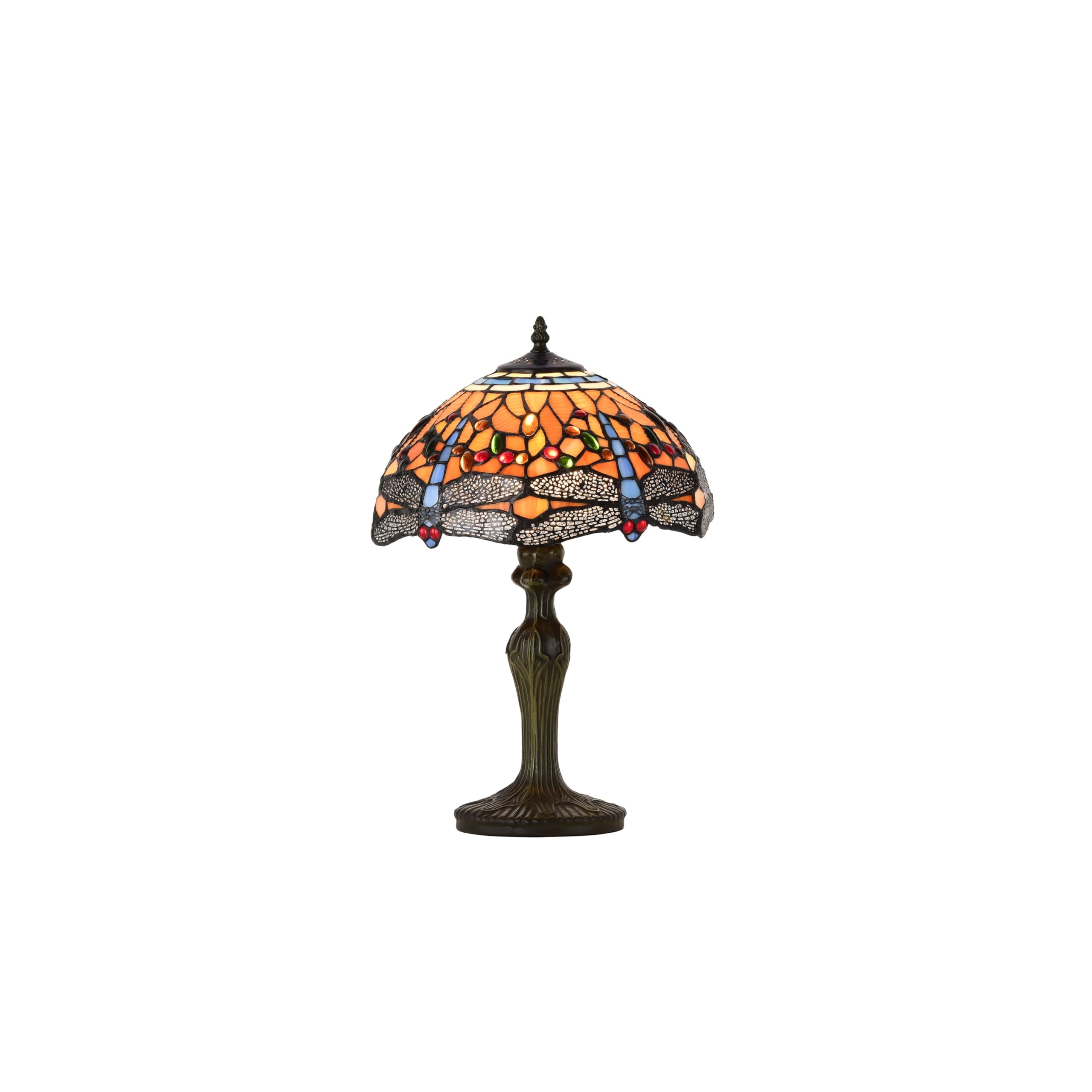 Belofay Multicolour Home Supplies Dragonfly Tiffany Lamps, Stained Glass Handmade Tiffany Lights Table Lamps For Bedrooms, Living Room And Lounge | 12X18 Inches (Wxh)