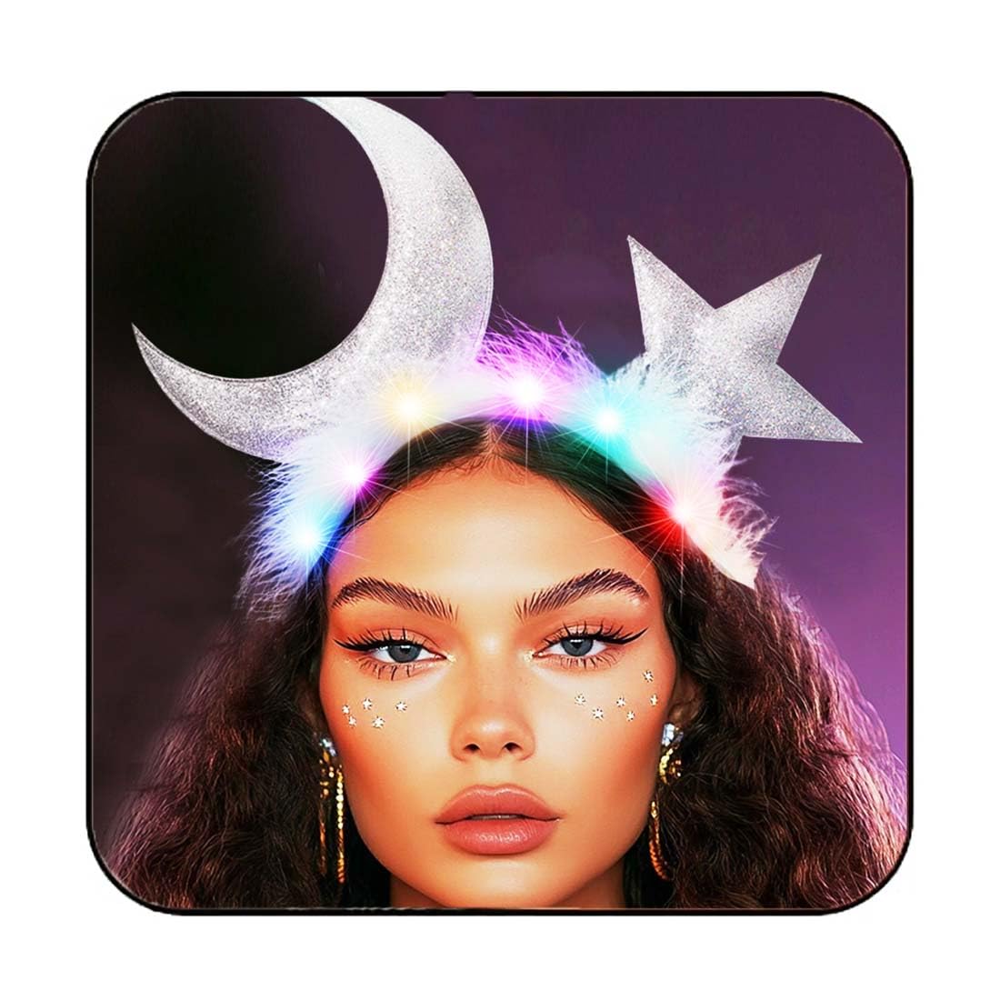 GORTINLight up Star Moon Headbands LED Headpiece Costume Hair Accessories for Women