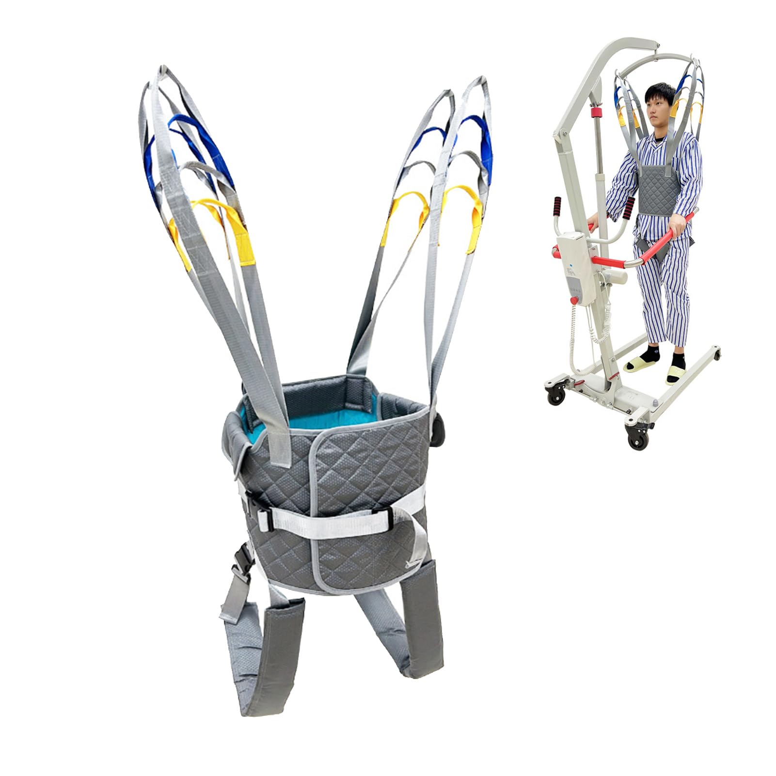 Imbracature Per Il Sollevamento del Paziente,Imbracatura per Gambe Divise per Anziani,Disabili,Ausili Per La Posizione Eretta Regolabili Per La Deambulazione Imbracatura per Sollevamento