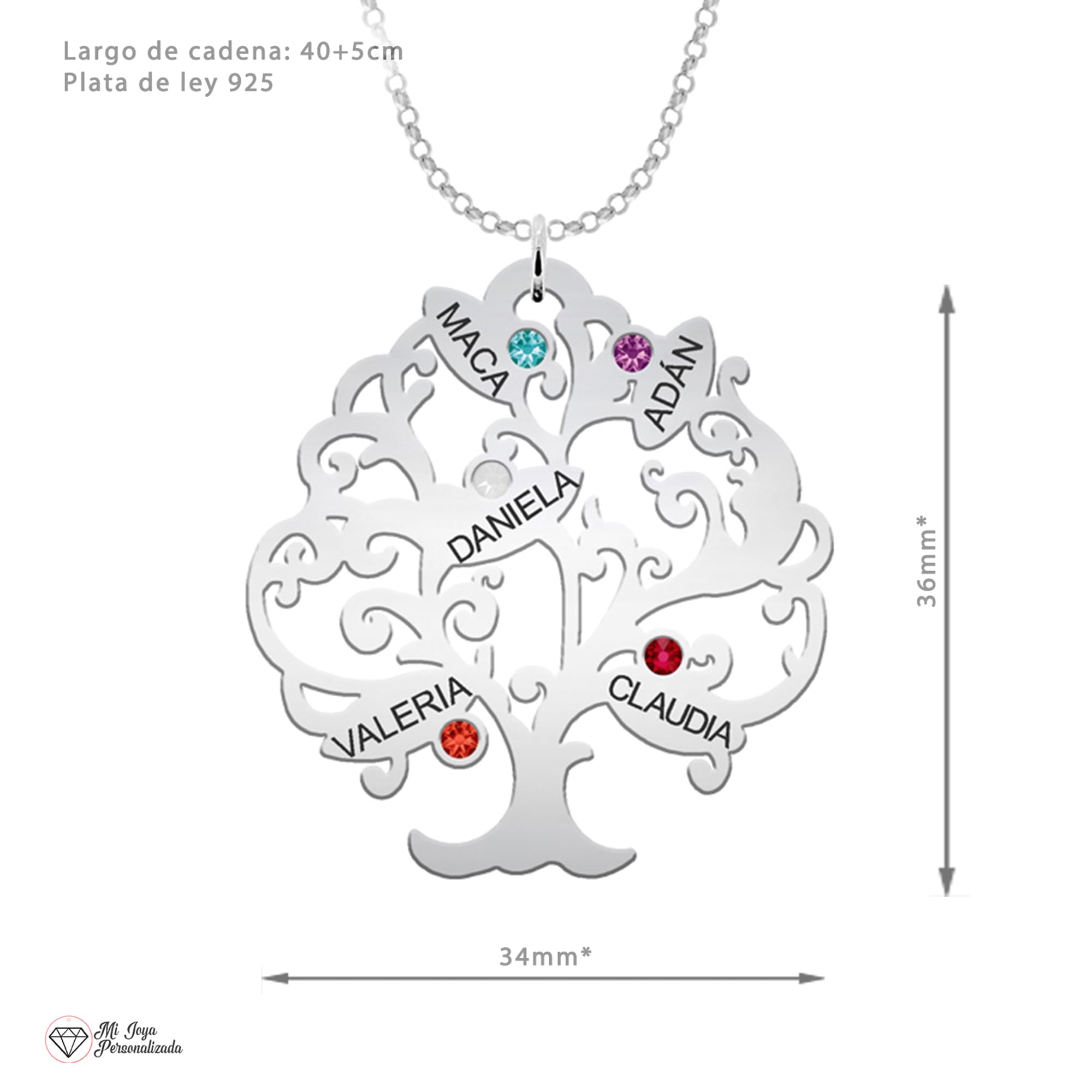Collar Personalizado Árbol de la Vida - Joyería Personalizada para Mujer - Regalo Perfecto para Celebrar Cada Ocasión y Marcar Recuerdos Inolvidables