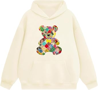 Oversized Hoodies for Women 2025 Trendy Cute Dog Cat Print Sweatshirts Hooded Pullover Tops with Kangaroo Pocket