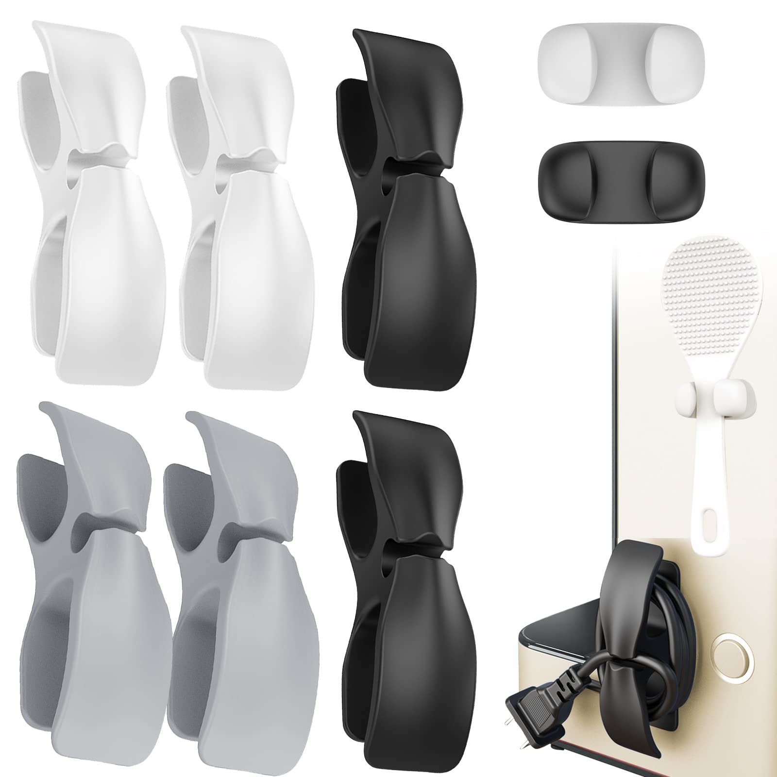 Amazon | roseddy ケーブルクリップ コード まとめる 8個入り 家電配線