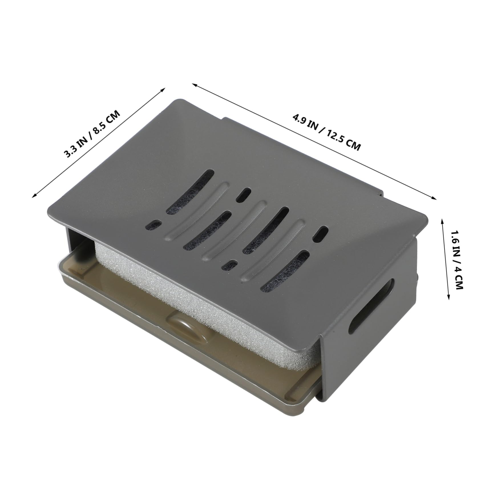 PRETYZOOM 5Er-Box Wandseifenschale Hygiene platzsparend Seifenschale für die Küche Seifenablage für Dusche Seifenschale aus Metall Selbstklebende Seifenabtropfschale das Haustier Grey