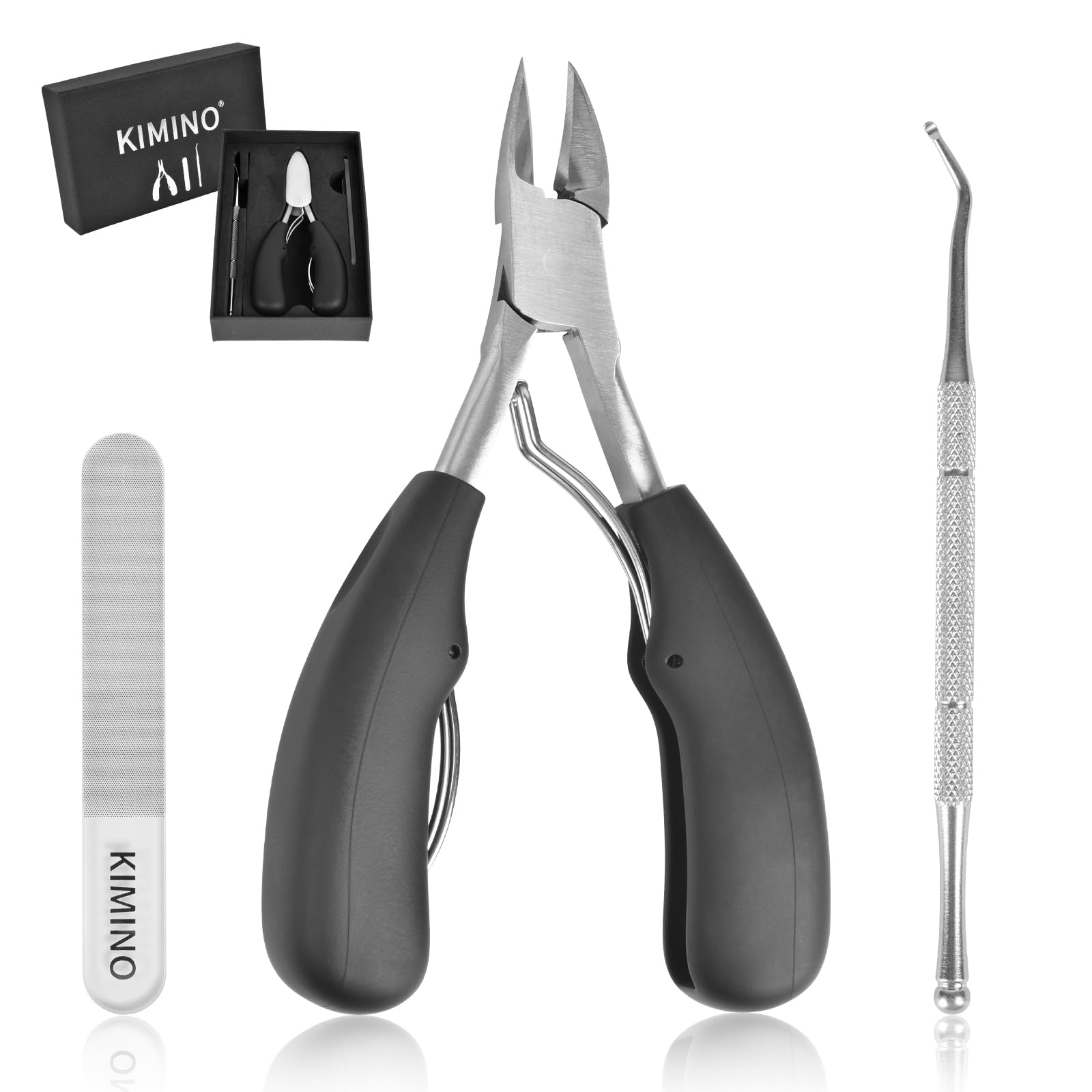 Amazon | KIMINO 爪切り ニッパー式 ステンレス製 滑り止め 厚い爪