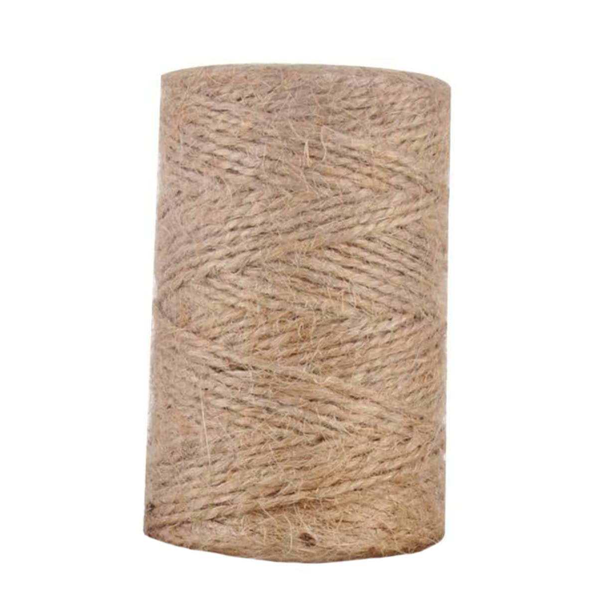 AUTSUPPL 1Roll Natural Jute Twine String Decorative Burlap Rope for Present Wrapping DIY Crafts Home Decor and Vintage Style Projects Durable Easy to Use