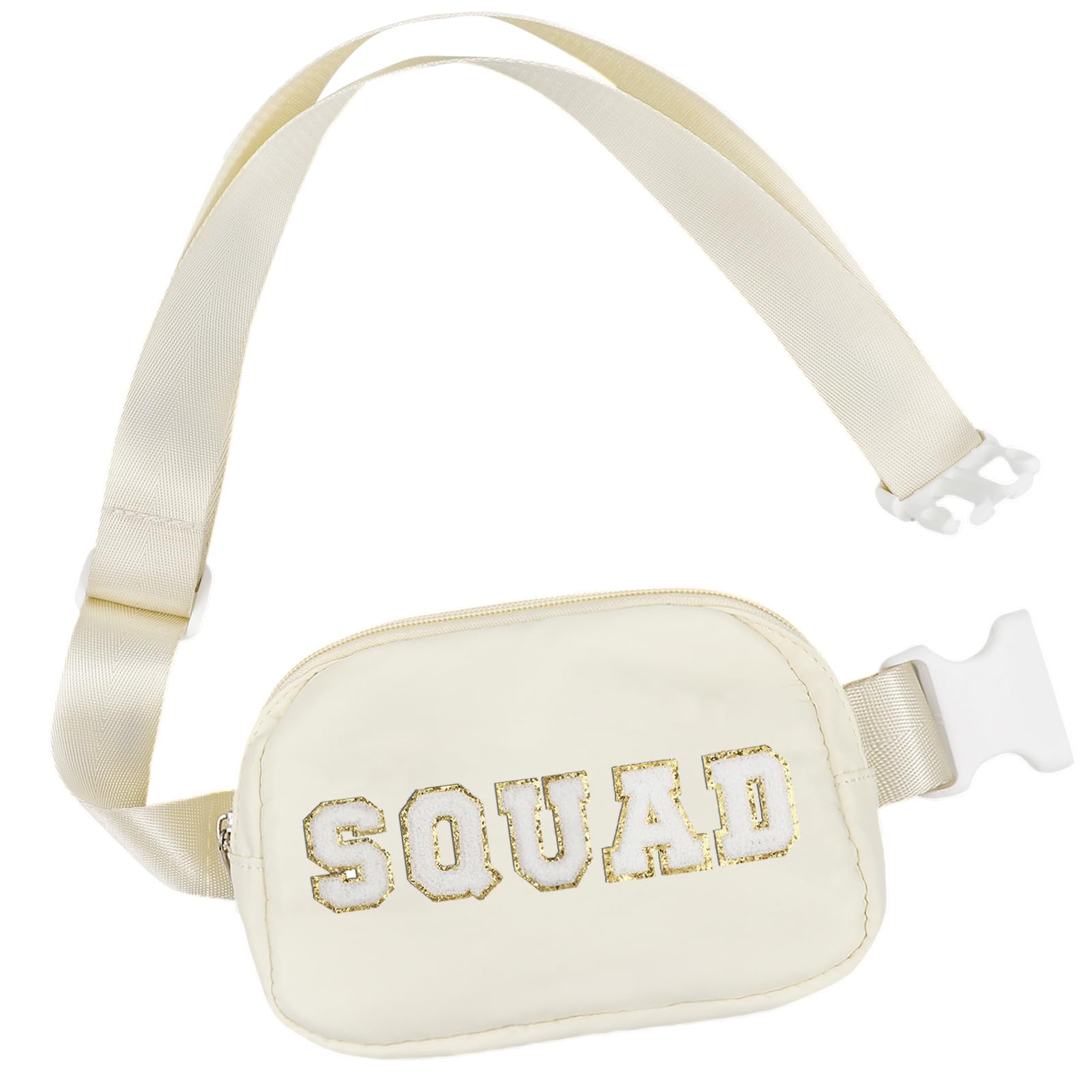 Lamyba Bachelorette Party for Bridesmaid Gifts, Maid of Honor Gifts for Bridal Shower Party Wedding day, Squad Fanny Pack for Bachelorette Party Favors Decorations, Beige Belt Crossbody Bag
