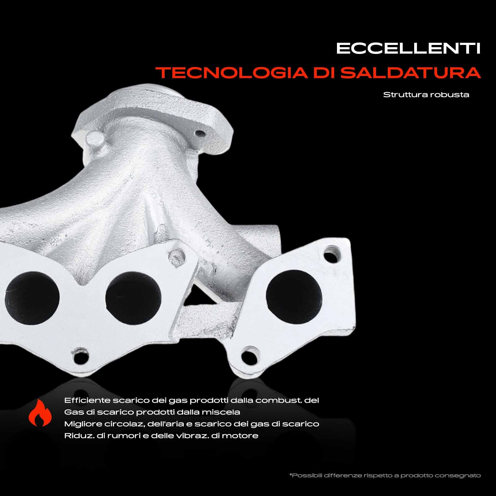 Frankberg Collettore di scarico in ghisa codice articolo 7700873358 | Compatibile con: M.e.g.a.n.e I Classic LA0/1, K.a.n.g.o.o Express FC0/1, Clio II BB CB, Rapid Kasten/MPV F40 G40