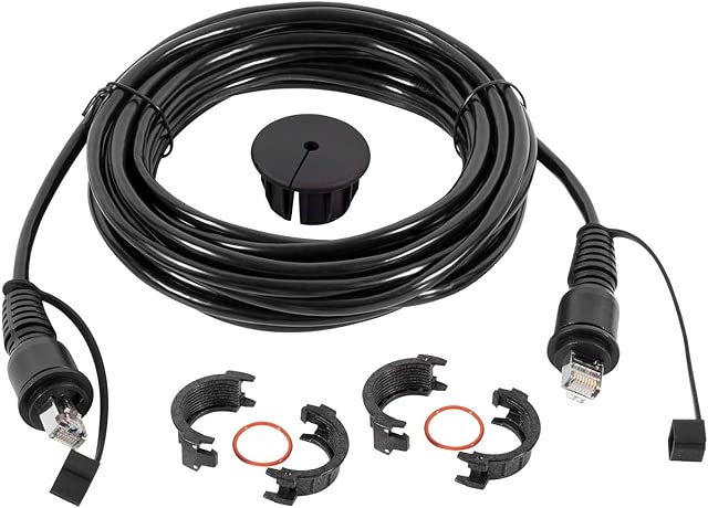 20 Foot Marine Network Cable for Garmin GPSMAP, Fish Finder, Radar, GMR, GMS 10 - RJ45 Male to Male Ethernet Cable for Garmin Navigation, ECHOMAP UHD/Ultra, GCV, GSD, and More Replace for 010-10551-00