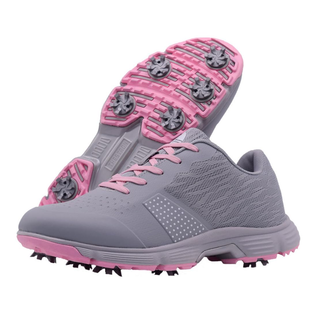 Zapatillas de Golf Impermeables sin Clavos con Cordones para Mujer, Calzado Deportivo para Caminar y Entrenar en Golf.