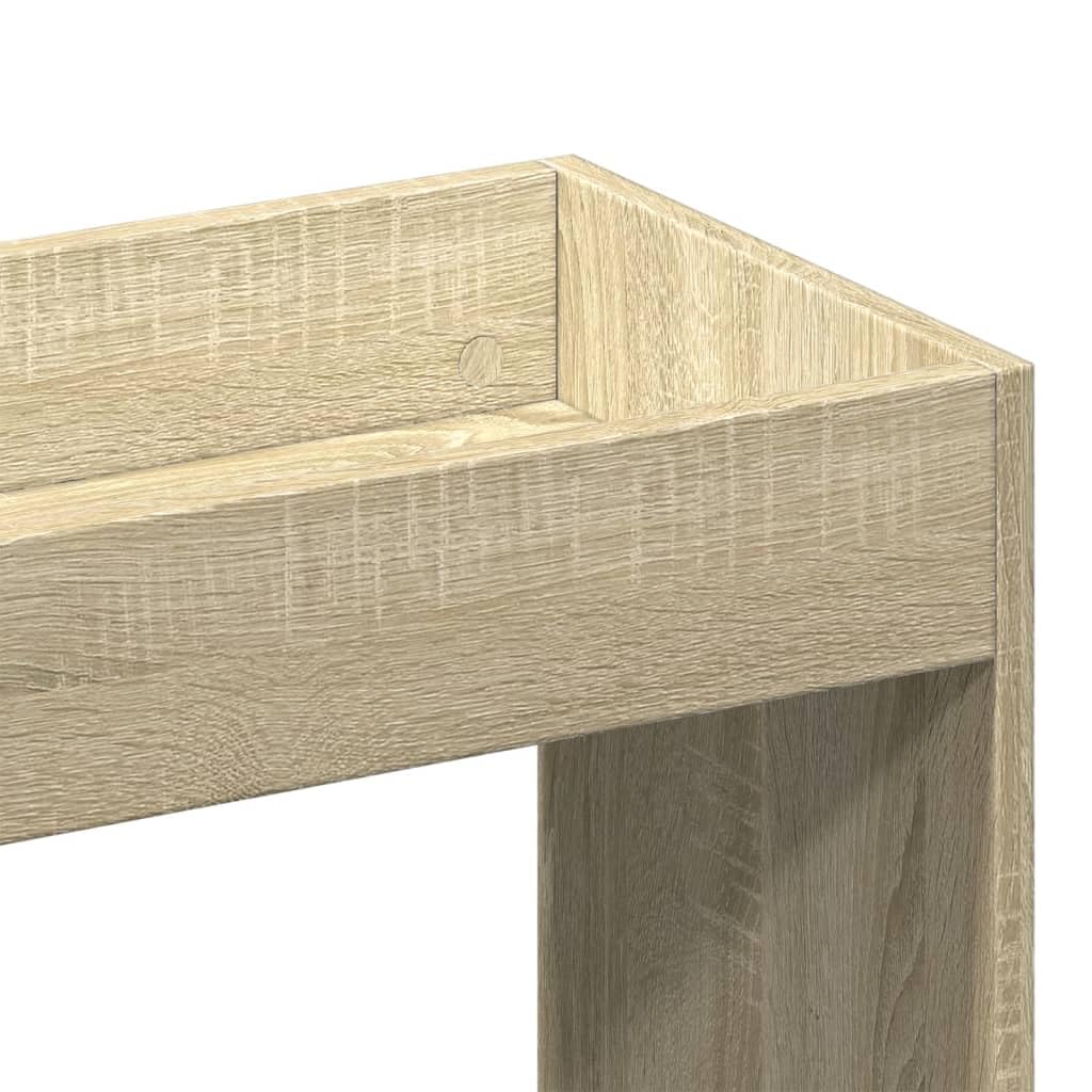 vidaXL Aparador Alto Madera de ingeniería Roble Sonoma 92x33x180 cm