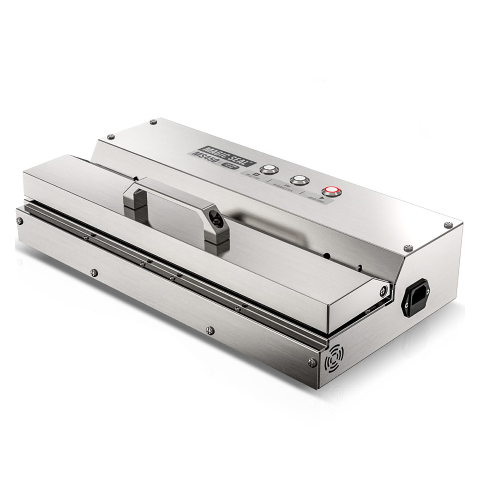 MAGIC SEAL 16'' Commercial Grade Vacuum Sealer Machine - All Stainless Steel Constructed Vacuum Packaging Machine for Food Preservation and Sous Vide, 95kPa 400W, Easy-lock Handle -MS450