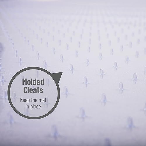 Miniatura 5 de Mind Reader Colección 9 a 5 tapete para silla de oficina antideslizante 48 x 36 pulgadas PVC transparente Alfombrilla de suelo negra, Alfombra