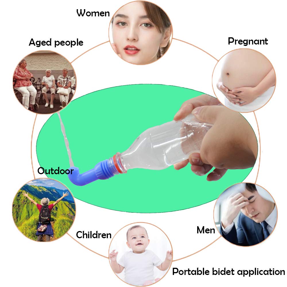 3 Pcs Per Pack Red Blue Green Food Grade Silicone Handheld Personal Bidet Empty Bottle Personal Hygiene Postpartum — view 6