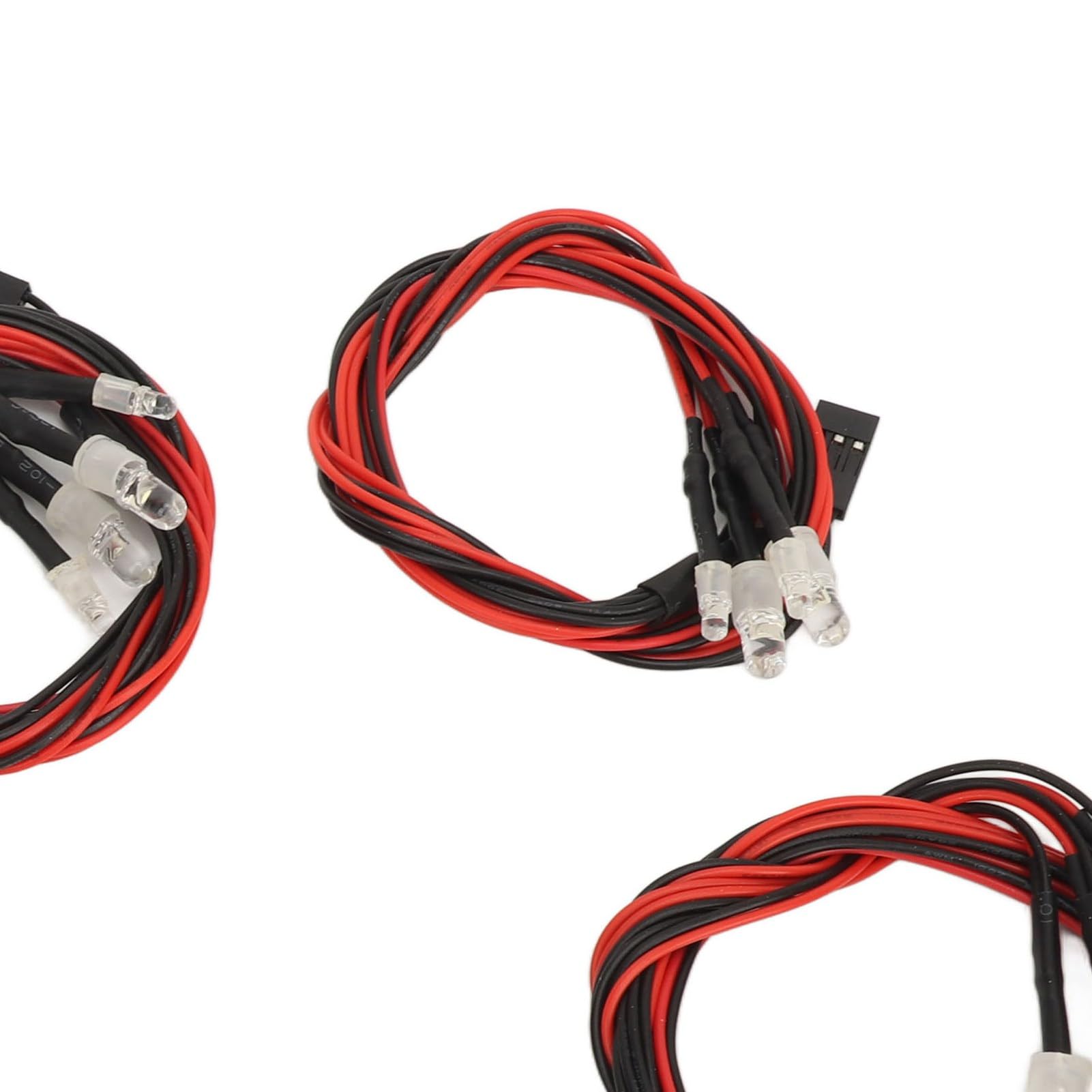 5 szt. Światła LED do Samochodu RC, Zestaw Oświetlenia RC Jasność Światła LED do Samochodu RC 2 Białe światło 5 Mm Koraliki do Lampy 2 Czerwone światło 3 Mm Koraliki do Lampy
