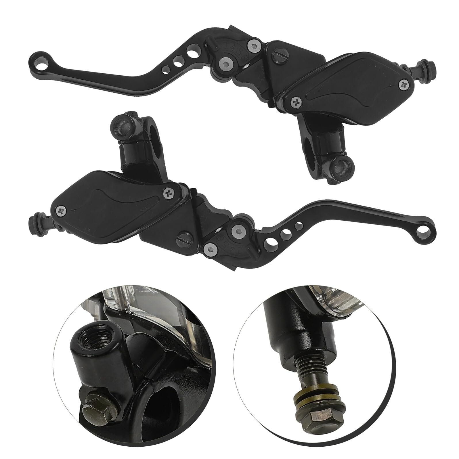 Vaschetta Olio Freno Moto in Alluminio Nero 22mm Cnc per Impianto Freno Stabile e Installazione Facile Accessori Moto