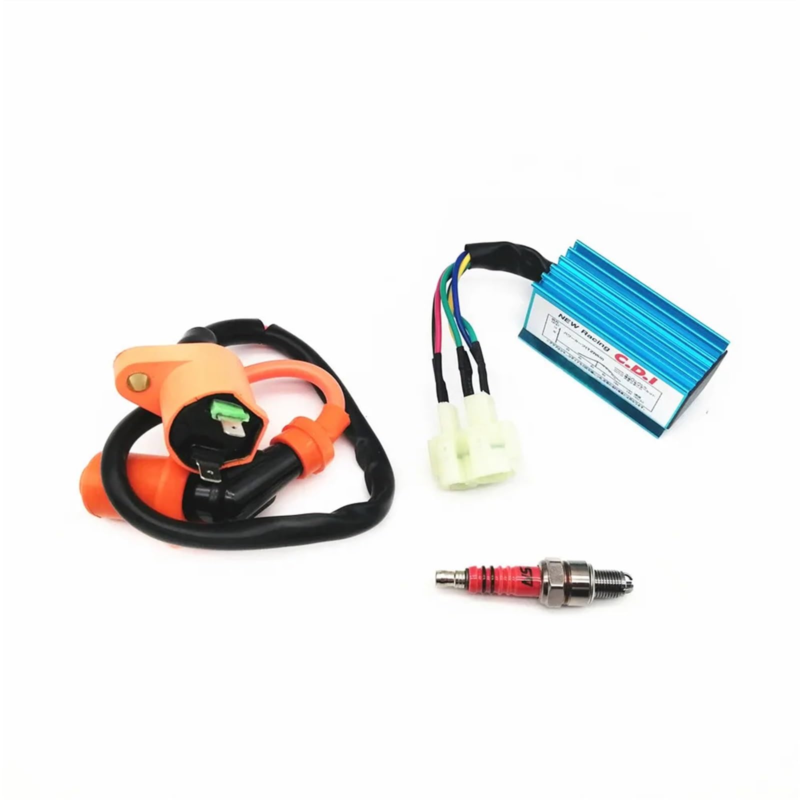 para A7TC GY6 50 125 150CC para ATV Bicicleta Scooter Ciclomotor Motocicleta Piezas de Rendimiento Bobina de Encendido Bujía Unidad de Sistema de Encendido CDI