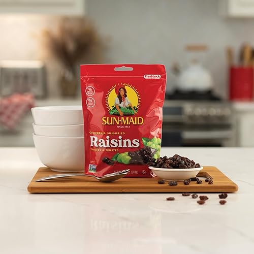 Miniatura 6 de Sun-Maid California Raisins  Bolsas de 32 onzas  Paquete de 2  Frutas secas naturales enteras  Sin sabores artificiales  Sin OMG  Apto para veganos